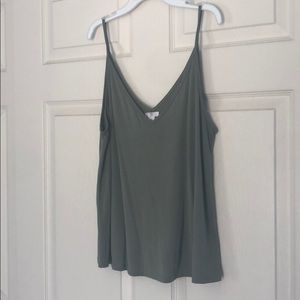 Olive Green Flowy Tank